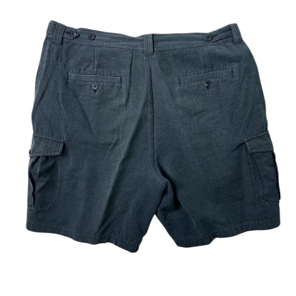 Vintage Silk Blend Mens Shorts Cargo Charcoal Gray Casual 38